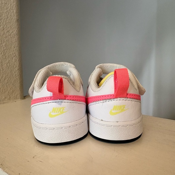 Nike Court Borough Low 2 TDV Baby Sneakers White Pink 4C BQ5453-108 - Picture 9 of 9